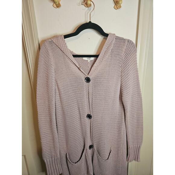 Easel Dusty Rose Duster Sweater Size S/M - Picture 7 of 7
